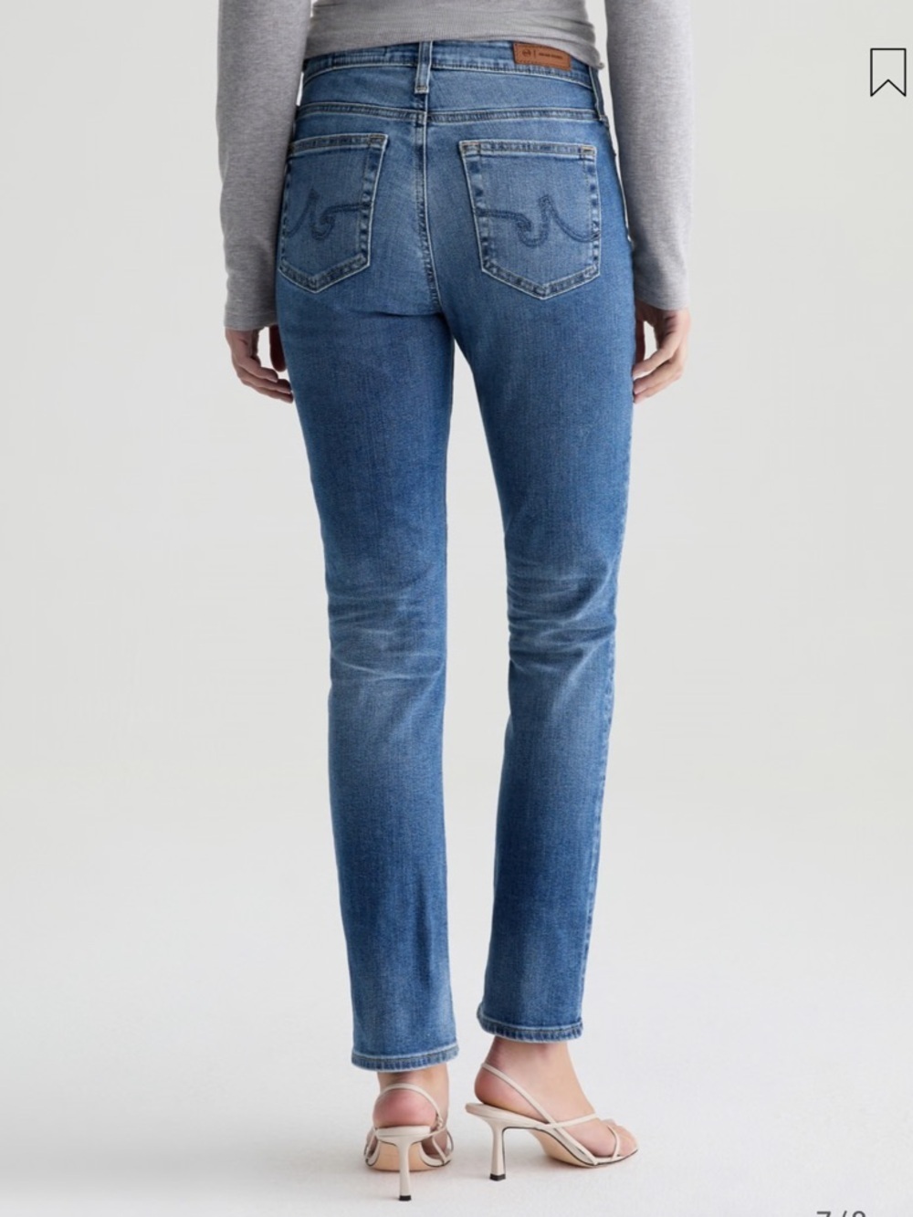 AG Adriano Goldschmied Mari Mid-Rise Slim Straight Jeans 15 Years Shoreline 28 - Picture 2 of 14